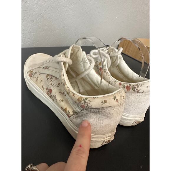 Vans Old Skool Vintage Floral Men 9.5 Women 11 Skater Sneaker Suede Skateboard - Picture 9 of 11